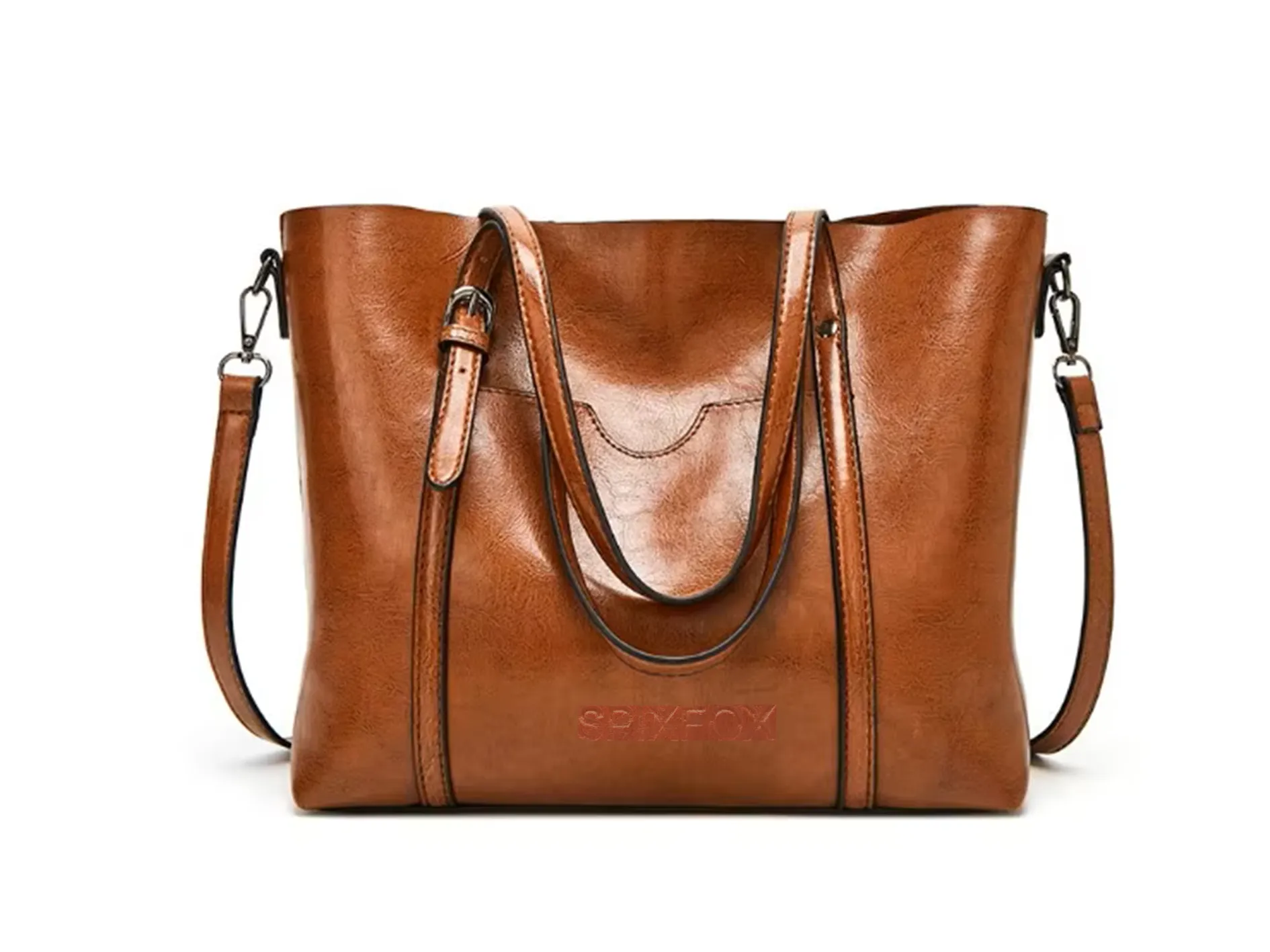 brown tote bag