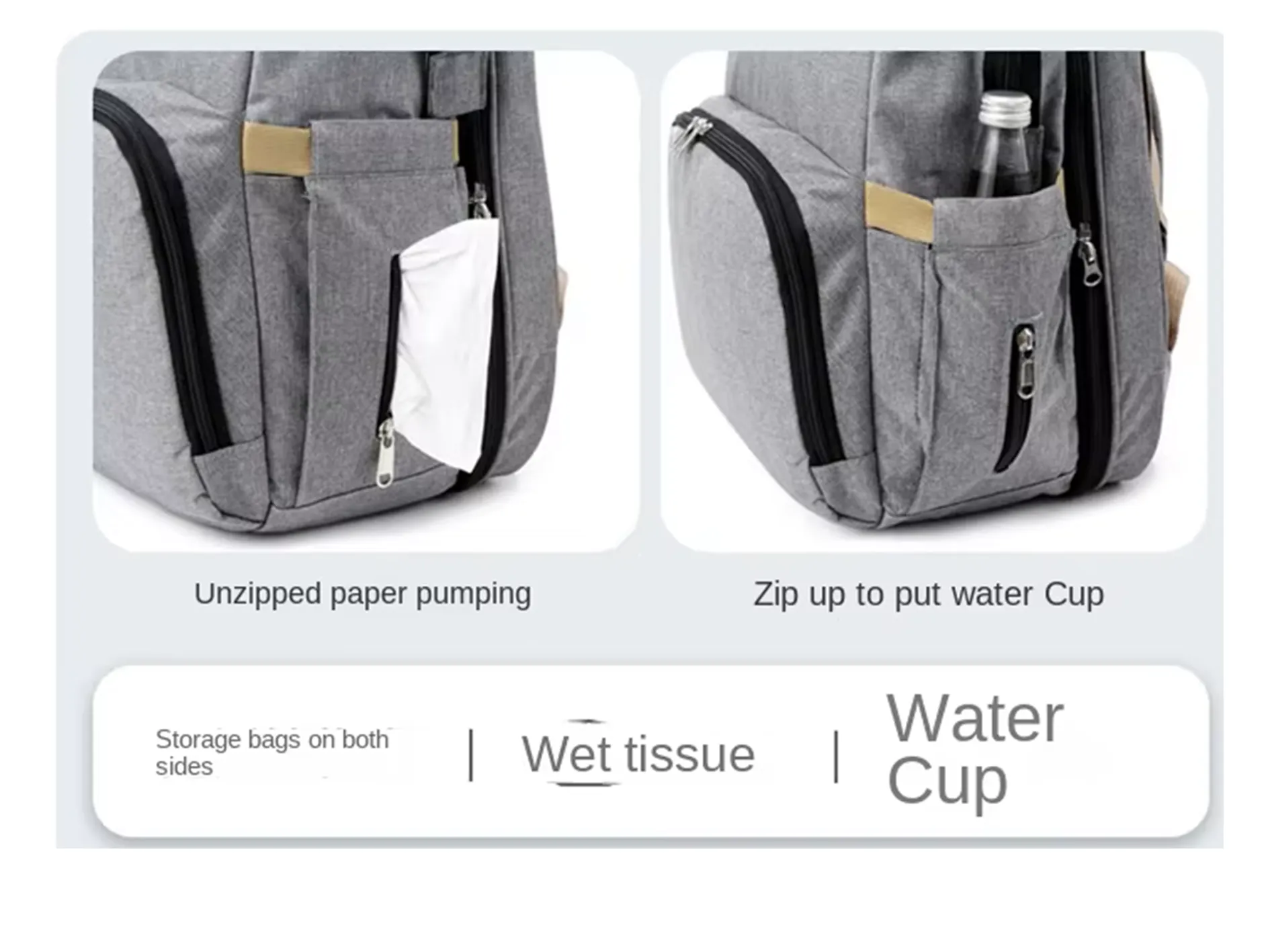 SPIXFOX Elegant Diaper Bag for Mothers for Travel 24L | Maternity Bag for Newborn Baby | Mothers Travelling Bag | Multipocket Water Resistant Baby Bag. - Image 7