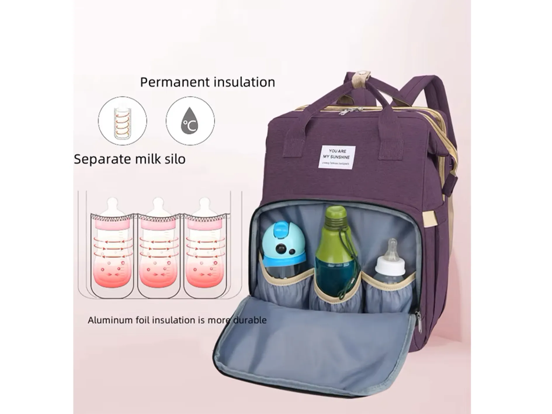 SPIXFOX Elegant Diaper Bag for Mothers for Travel 24L | Maternity Bag for Newborn Baby | Mothers Travelling Bag | Multipocket Water Resistant Baby Bag. - Image 8